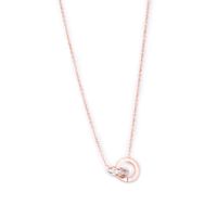 304 Stainless Steel Titanium Steel 18K Gold Plated Rose Gold Plated Exaggerated Inlaid Shell Inlaid Gold Crown Artificial Diamond Necklace main image 3