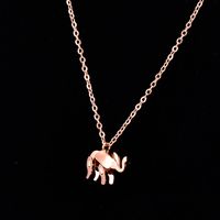 304 Stainless Steel Titanium Steel 18K Gold Plated Rose Gold Plated Inlaid Shell Inlaid Gold Heart Necklace main image 4