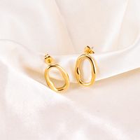 Heart Plating 304 Stainless Steel Titanium Steel No Inlaid 18K Gold Plated Earrings main image 3