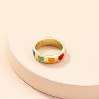 Wholesale Jewelry Simple Color Heart Ring Nihaojewelry main image 4