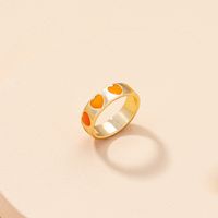 الجملة مجوهرات بسيطة اللون القلب حلقة Nihaojewelry main image 5