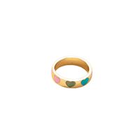الجملة مجوهرات بسيطة اللون القلب حلقة Nihaojewelry main image 6