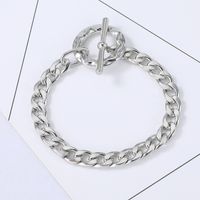 Nihaojewelry Fashion Thick Chain Ot Buckle Stainless Steel Bracelet Wholesale Jewelry sku image 1
