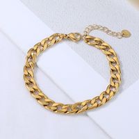 Nihaojewelry Hiphop Style Stainless Steel Thick Chain Bracelet Wholesale Jewelry sku image 2
