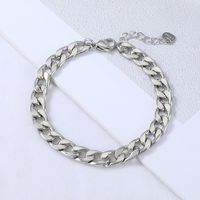 Nihaojewelry Hiphop Style Stainless Steel Thick Chain Bracelet Wholesale Jewelry sku image 1