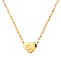 Simple Style Letter Heart Shape Stainless Steel Plating Necklace sku image 5