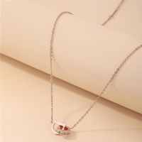 Wholesale Jewelry Fashion Letter D Circle Pendant Titanium Steel Necklace Nihaojewelry sku image 3
