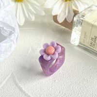 Wholesale Jewelry Flower Resin Wide Ring Nihaojewelry sku image 1