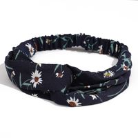 Nihaojewelry Retro Wave Point Printing Wide Side Cross Elastic Headband sku image 2