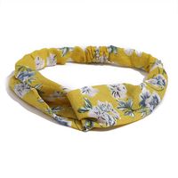 Nihaojewelry Retro Wave Point Printing Wide Side Cross Elastic Headband sku image 25