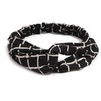 Nihaojewelry Retro Wave Point Printing Wide Side Cross Elastic Headband sku image 14