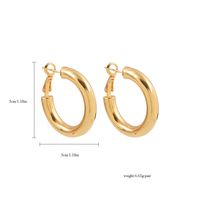 Bijoux Nihaojewelry En Gros Nouvelles Boucles D&#39;oreilles Rondes Dorées Simples En Alliage sku image 7
