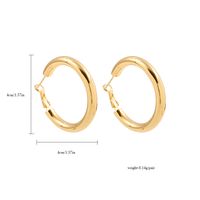 Nihaojewelry Jewelry Wholesale New Alloy Simple Golden Round Earrings sku image 8