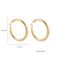 Nihaojewelry Schmuck Großhandel Neue Legierung Einfache Goldene Runde Ohrringe sku image 9