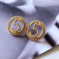 Nihaojewelry Retro Dripping Glaze Digital Geometric Shape Earrings Wholesale Jewelry sku image 1
