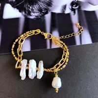 Nihaojewelry Collier Pendentif Coquillage Baroque Boucles D&#39;oreilles En Perles De Culture Bijoux En Gros sku image 9