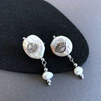 Wholesale Jewelry Baroque Style Shell Pendant Necklace Earrings Nihaojewelry sku image 7