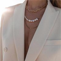 Nihaojewelry Baroque Freshwater Pearl Multi-layer Irregular Necklace Wholesale Jewelry sku image 1