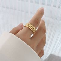 Wholesale Jewelry Thick Strap Titanium Steel Ring Nihaojewelry sku image 1