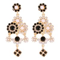 Nihaojewelry Retro Diamond-studded Pearl Long Pendant Earrings Wholesale Jewelry sku image 1