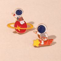 Nihaojewelry Cute Cartoon Astronaut Badge Brooch Wholesale Jewelry sku image 2