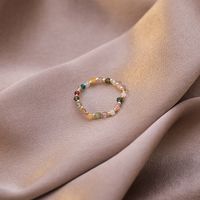 Wholesale Jewelry Crystal Pearl Beads Elastic Ring Nihaojewelry sku image 1