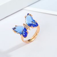 En Gros Bijoux Rétro Multicolore Bague Papillon Nihaojewelry sku image 1