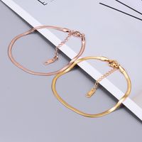 Heart 304 Stainless Steel Titanium Steel 18K Gold Plated Rose Gold Plated No Inlaid Anklet In Bulk sku image 2