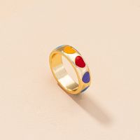 Wholesale Jewelry Simple Color Heart Ring Nihaojewelry sku image 2
