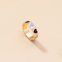 الجملة مجوهرات بسيطة اللون القلب حلقة Nihaojewelry sku image 3