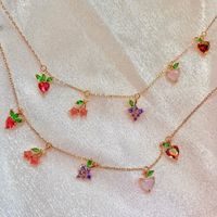 Wholesale Jewelry Color Zirconium Cherry Peach Tropical Fruit Bracelet Nihaojewelry main image 3