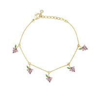 Wholesale Jewelry Color Zirconium Cherry Peach Tropical Fruit Bracelet Nihaojewelry sku image 1