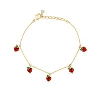 Wholesale Jewelry Color Zirconium Cherry Peach Tropical Fruit Bracelet Nihaojewelry sku image 8