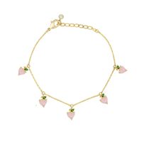 Wholesale Jewelry Color Zirconium Cherry Peach Tropical Fruit Bracelet Nihaojewelry sku image 10