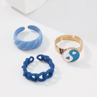 Wholesale Jewelry Geometric Dripping Heart Combination Ring Nihaojewelry main image 4