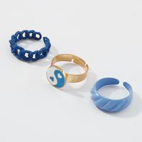 Wholesale Jewelry Geometric Dripping Heart Combination Ring Nihaojewelry main image 5