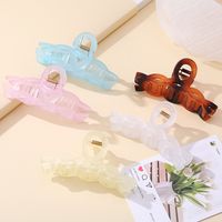 Wholesale Jewelry Candy Color Simple Wave Acrylic Twist Jelly Clip Nihaojewelry main image 1