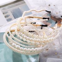 Wholesale Jewelry Simple Wave Pearl Headband Nihaojewelry main image 3