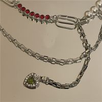 Nihaojewelry Jewelry Wholesale Hip-hop Geometric Pearl Multi-layer Clavicle Chain main image 3