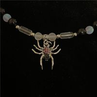 Nihaojewelry Jewelry Wholesale Spider Colgante Cadena De Clavícula Con Costura De Cuentas Negras main image 6