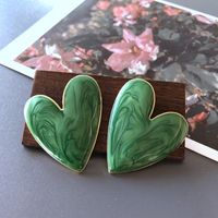 Nihaojewelry Jewelry Wholesale Green Series Enamel Drip Glaze Geometric Stud Earrings main image 6