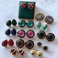 Nihaojewelry Jewelry Wholesale Electroplating Colored Gemstone Diamond Ear Clip main image 1