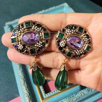 Nihaojewelry Jewelry Wholesale Electroplating Colored Gemstone Diamond Ear Clip main image 4