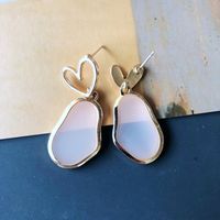 Nihaojewelry Jewelry Wholesale Heart Drip Glaze Enamel Shell Stud Earrings main image 4