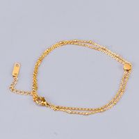 Wholesale Jewelry Double Chain Round Bean Titanium Steel Bracelet Nihaojewelry main image 3