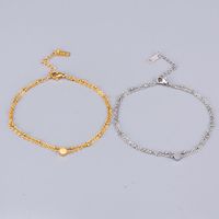 الجملة مجوهرات مزدوجة سلسلة جولة فول التيتانيوم الصلب سوار Nihaojewelry main image 4