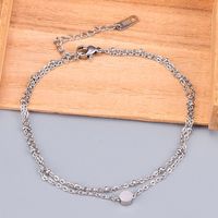 Wholesale Jewelry Double Chain Round Bean Titanium Steel Bracelet Nihaojewelry main image 5