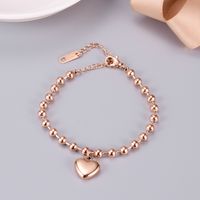 Nihaojewelry Korean Style Rose Gold Heart Shape Bracelet Wholesale Jewelry main image 6