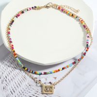 Nihaojewelry Jewelry Wholesale Ethnic Style Eye Pendant Colored Beads Necklace main image 6