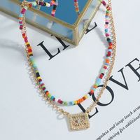 Nihaojewelry Jewelry Wholesale Ethnic Style Eye Pendant Colored Beads Necklace main image 5